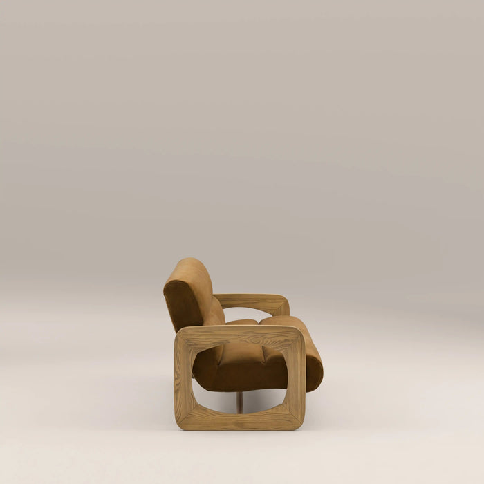 Tosca 3 Seater Sofa Golden Brown Fabric