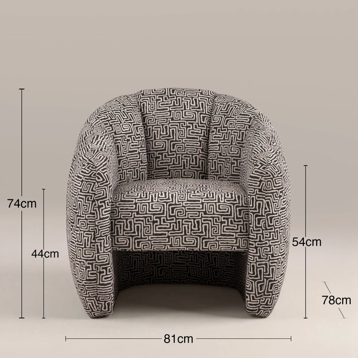 Sonny Accent Chair | Monochrome Fabric