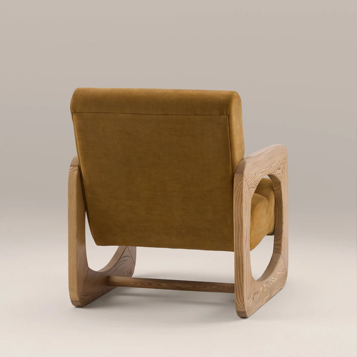 Tosca Armchair Golden Brown Fabric & Natural