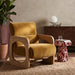 Tosca Armchair | Golden Brown Fabric & Natural