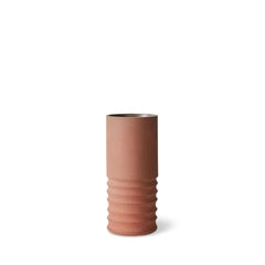 HKliving Handcarved Tube Vase | Terracotta
