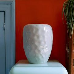 HKliving Earthenware Floor Vase | Mint