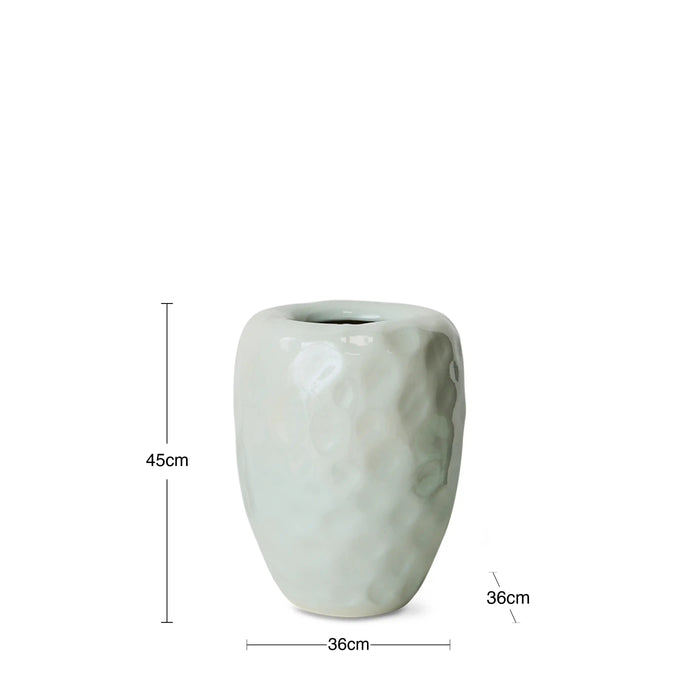HKliving Earthenware Floor Vase Mint