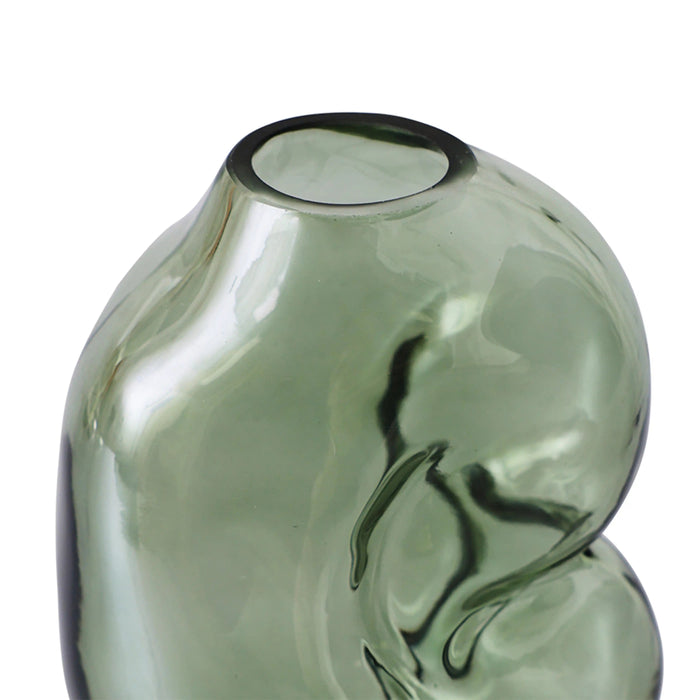 HKliving Gleam Glass Small Vase Olive