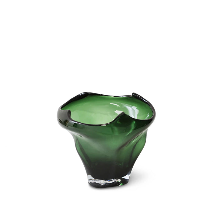 HKliving Folded Mid Vase Emerald