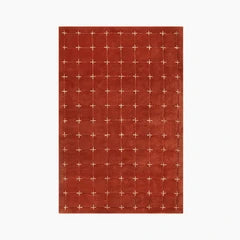 Alya Hand Tufted Wool Rug | Rust Red