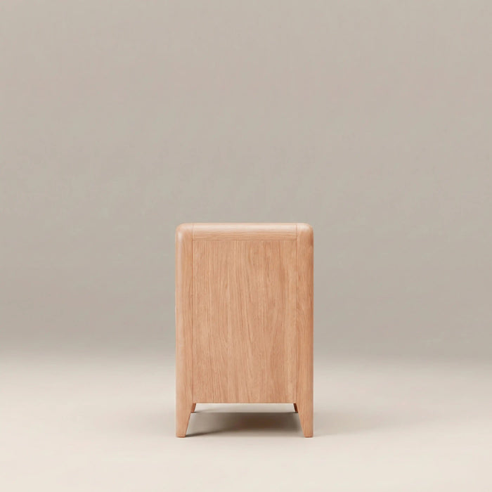 Winslow Large 3 Drawer Rectangle Wooden Bedside Table Natural
