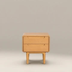 Percy 2 Drawer Rectangle Bedside Table | Oak