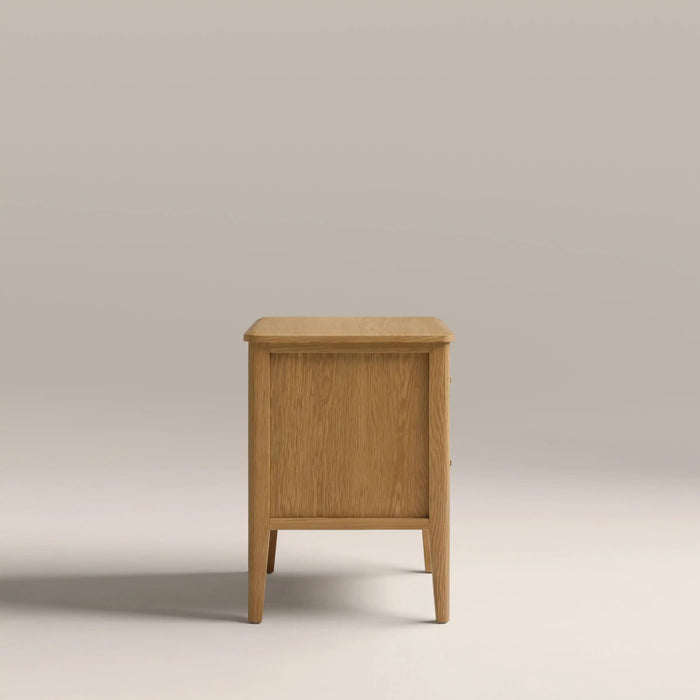 Zander 2 Drawer Rectangle Wooden Bedside Table Natural