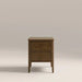 Zander 2 Drawer Rectangle Wooden Bedside Table | Walnut