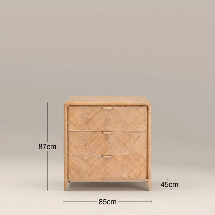 Winslow 3 Drawer Chest of Drawers Natural