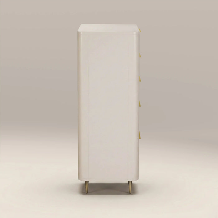 Suvi Tall 5 Drawer Chest of Drawers Ivory