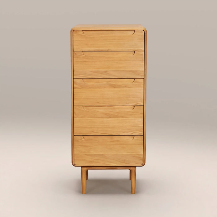 Percy Tall 5 Drawer Tall Chest of Drawers Oak