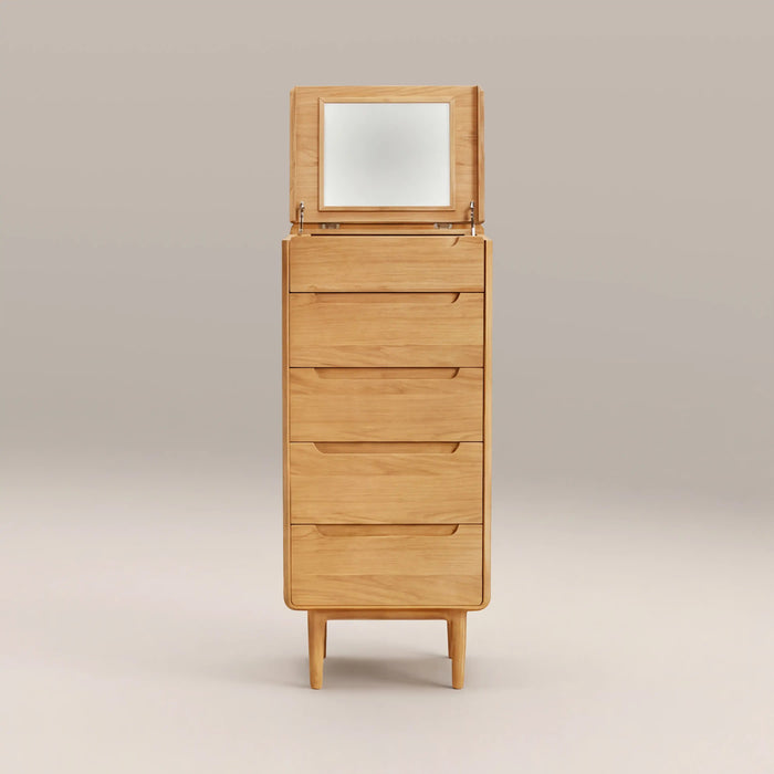 Percy Tall 5 Drawer Tall Chest of Drawers Oak