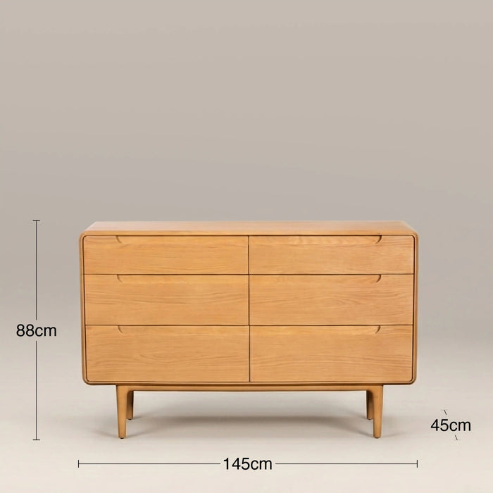 Percy 6 Drawer Chest of Drawers Oak