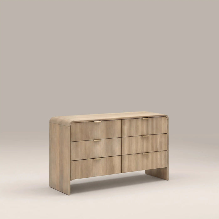 Winnie 6 Drawer Chest of Drawers Natural Mango Wood