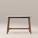 Lambert Console Table | White Marble & Walnut