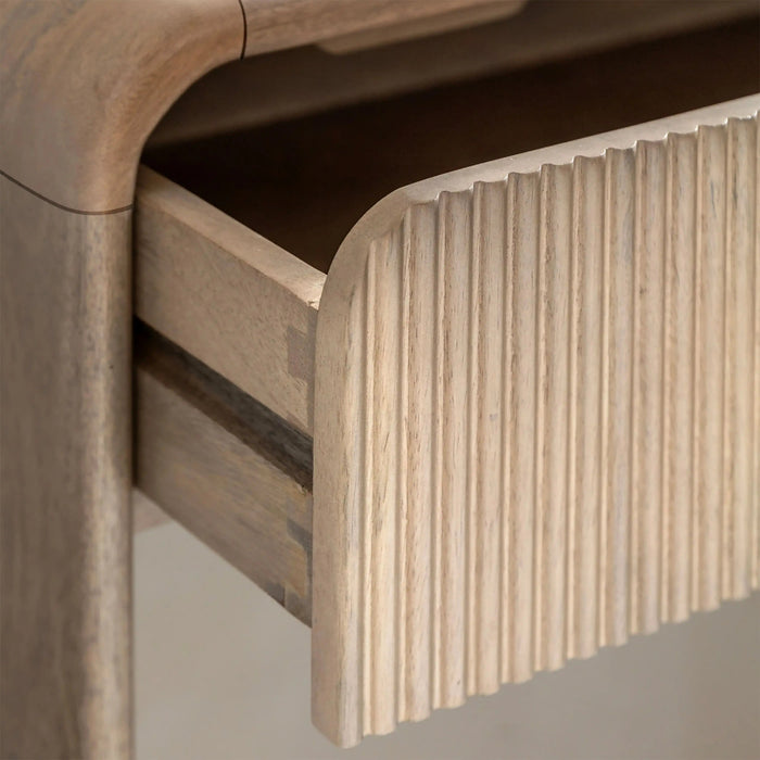Winnie 2 Drawer Wooden Console Table Natural Mango Wood