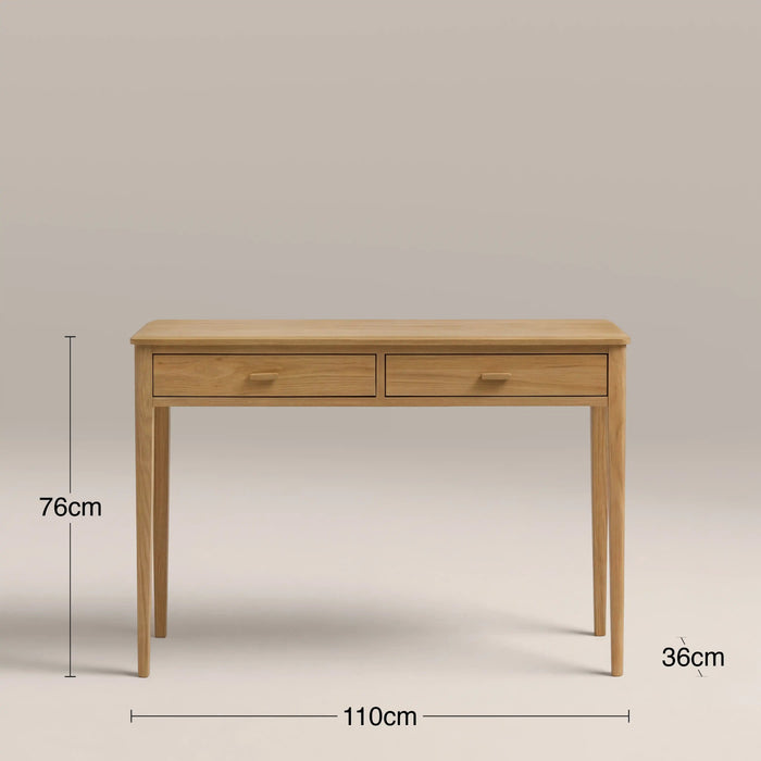 Zander 2 Drawer Wooden Console Table Natural