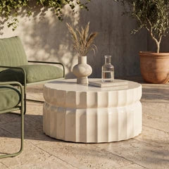 Amara Round Coffee Table | Porcelain Cream