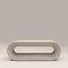 Marin Curved Coffee Table | Mottled White Concrete