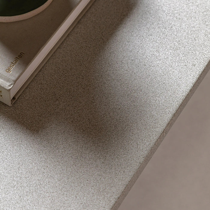 Marin Curved Coffee Table Mottled White Concrete