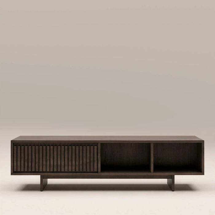 Tampere Rectangle Wooden Storage Coffee Table Dark Walnut