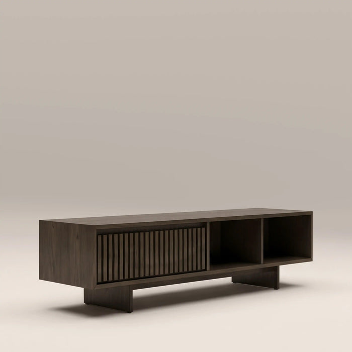 Tampere Rectangle Wooden Storage Coffee Table Dark Walnut