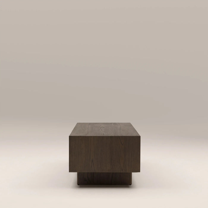 Tampere Rectangle Wooden Storage Coffee Table Dark Walnut