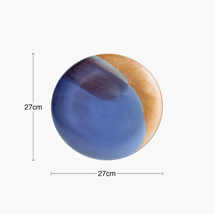 Tavora Set of 4 Dinner Plates Cobalt Blue