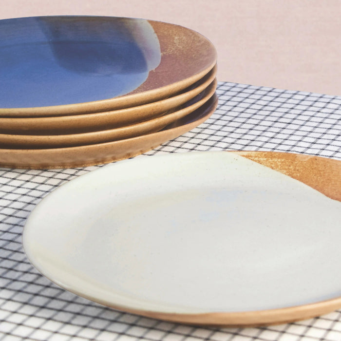 Tavora Set of 4 Dinner Plates White