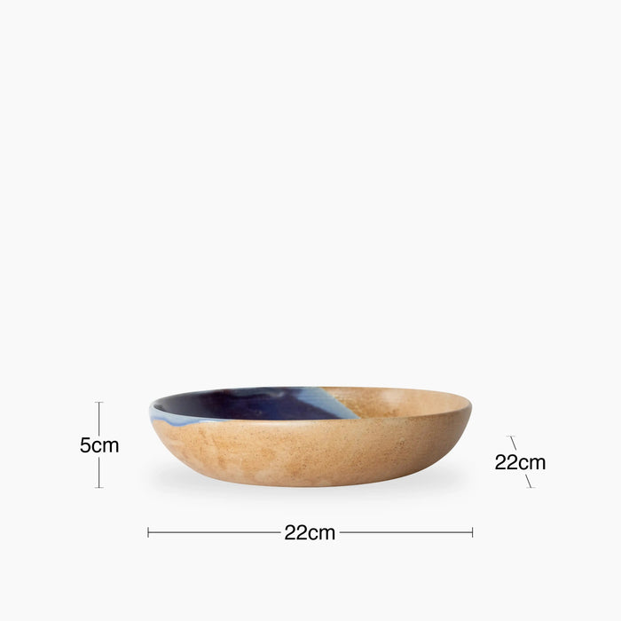 Tavora Set of 4 Pasta Bowls Cobalt Blue