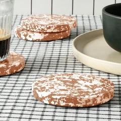 Rock Set of 4 Coasters | Caramel