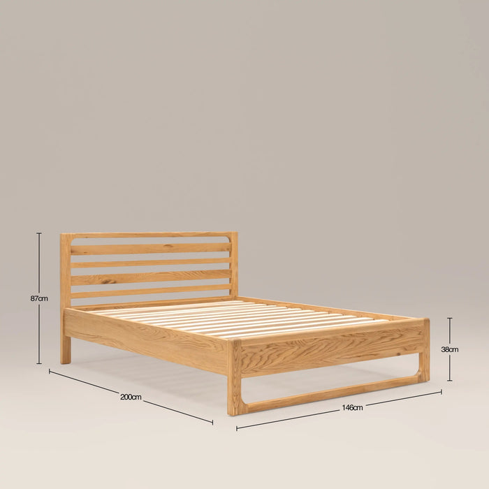 Blair Wooden Double Bed Oak