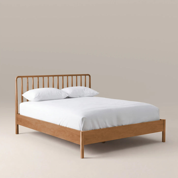 Eva Wooden Double Bed Oak