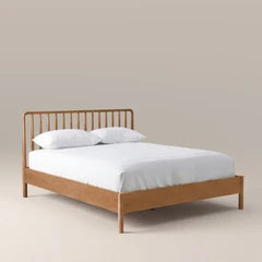 Eva Wooden Double Bed | Oak