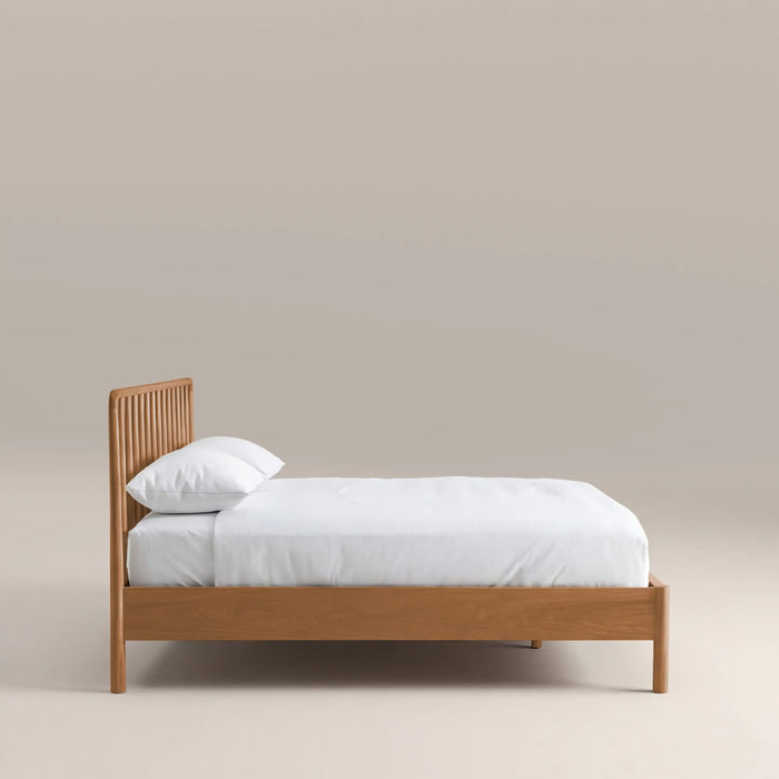 Eva Wooden Double Bed Oak