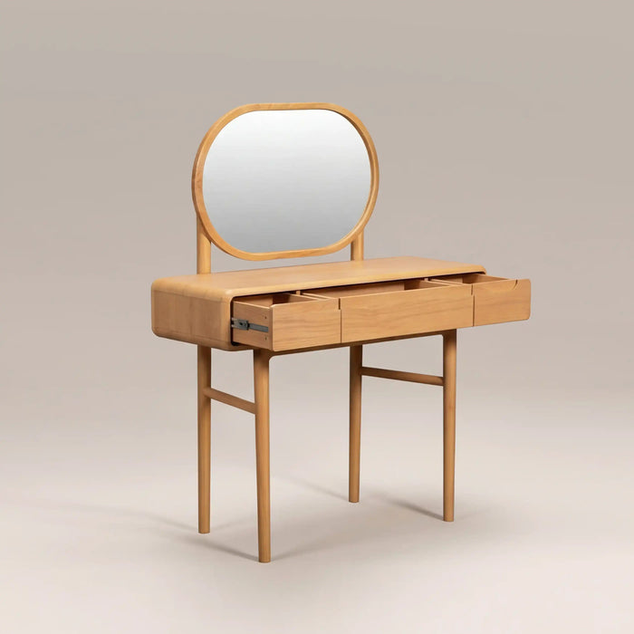 Percy 3 Drawer Wooden Dressing Table Oak