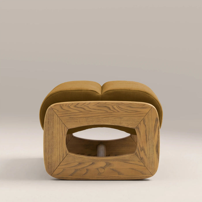 Tosca Footstool Golden Brown Fabric