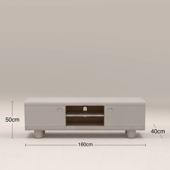 Bera 2 Door TV Stand Light Grey