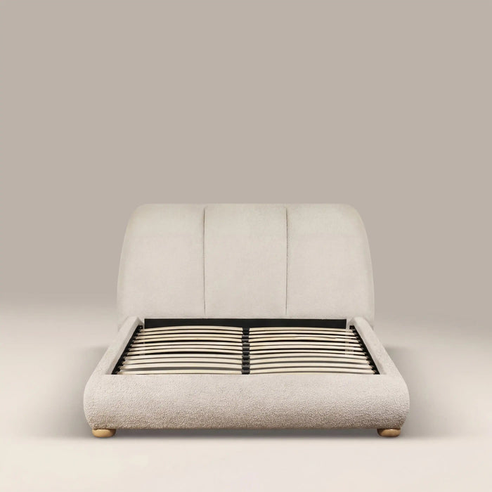 Paro King Bed Ivory Boucle