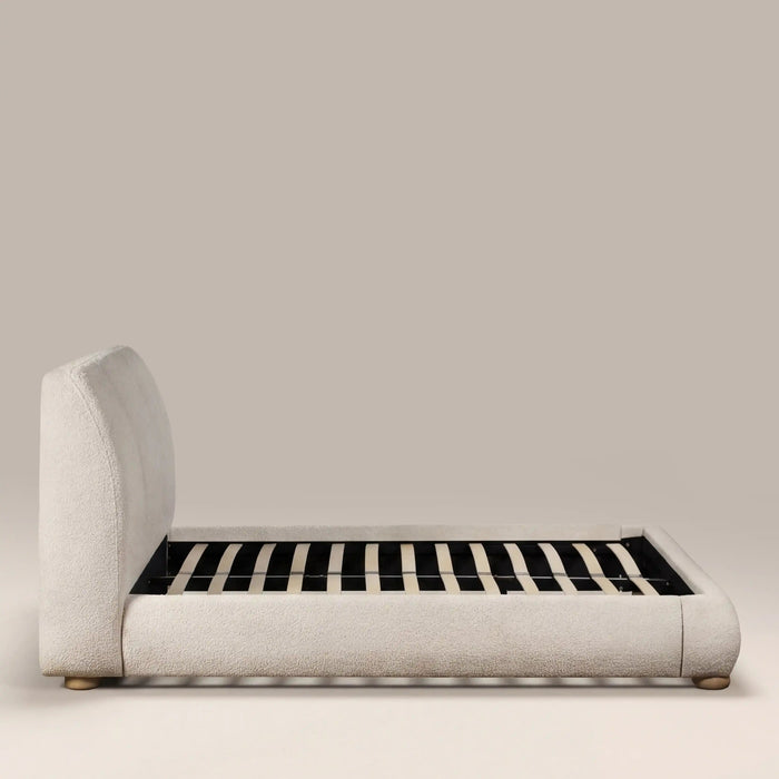 Paro King Bed Ivory Boucle