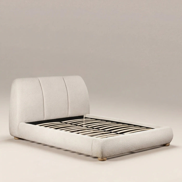 Paro King Bed Ivory Boucle