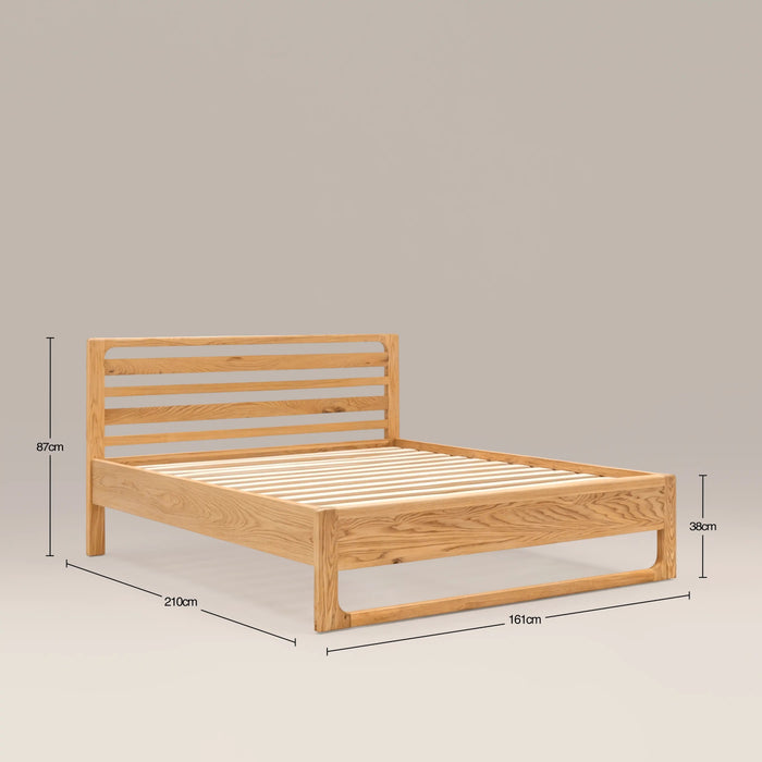 Blair Wooden King Bed Oak