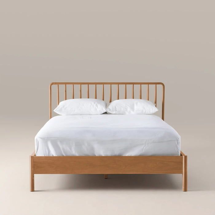Eva Wooden King Bed Oak
