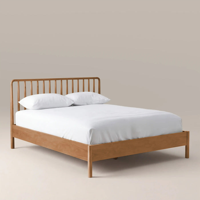 Eva Wooden King Bed Oak
