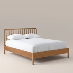 Eva Wooden King Bed | Oak