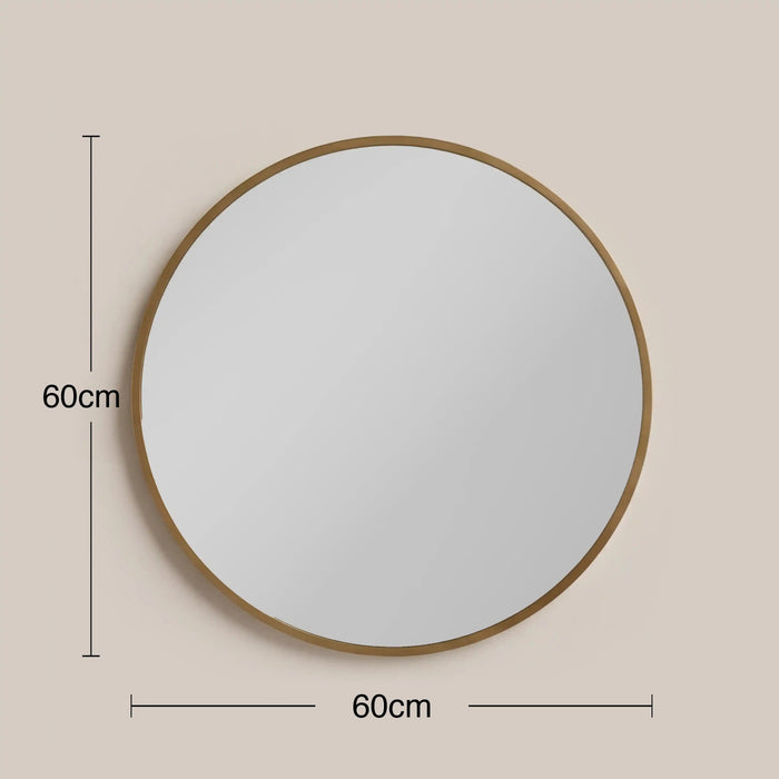 Oliver Round Dressing Table Mirror 60 cm Brass