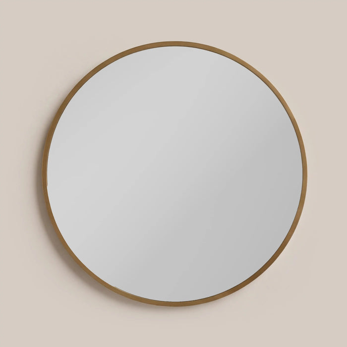 Oliver Round Dressing Table Mirror 60 cm Brass