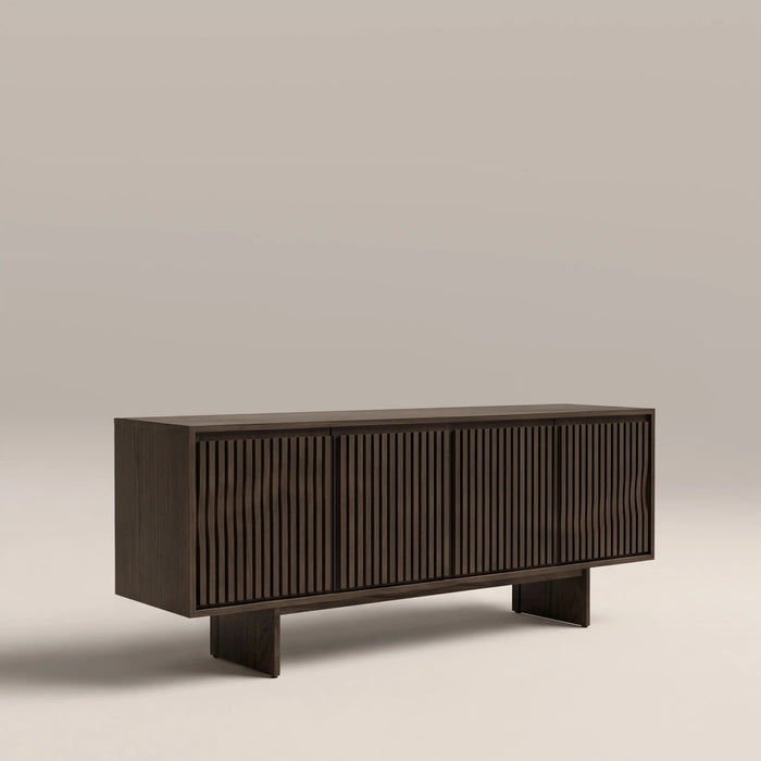 Tampere 4 Door Wooden Sideboard Dark Walnut